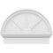 Ekena Millwork Half Round 3 Spoke Architectural Grade PVC Combination Pediment, 26"W x 19-3/4"H x 2-3/4"P PEDPC026X200HRO03 - alternate 6